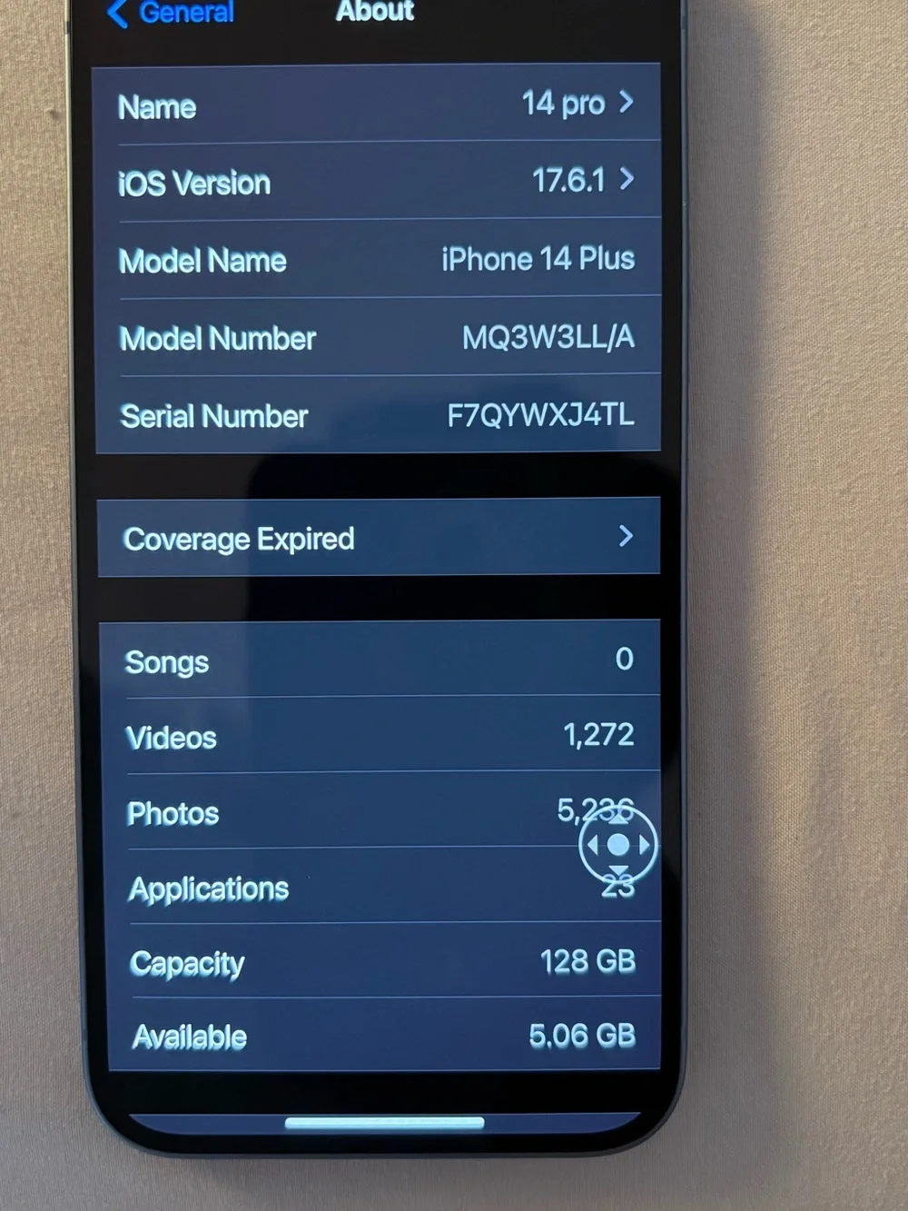 Apple iPhone 14 Plus - Black Front Display